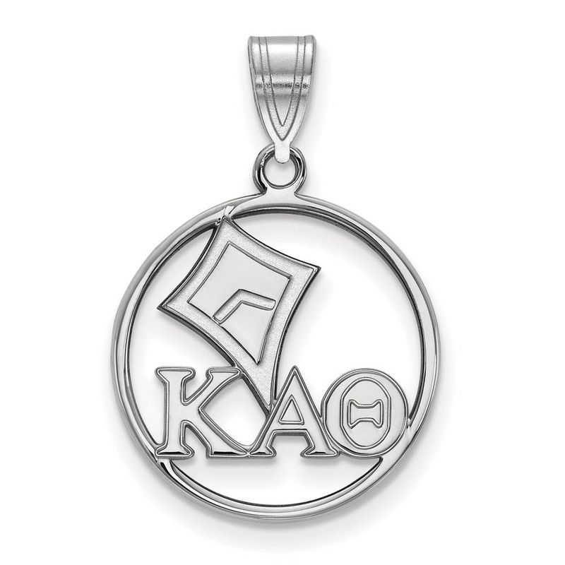 Sterling Silver Kappa Alpha Theta Medium Circle Pendant
